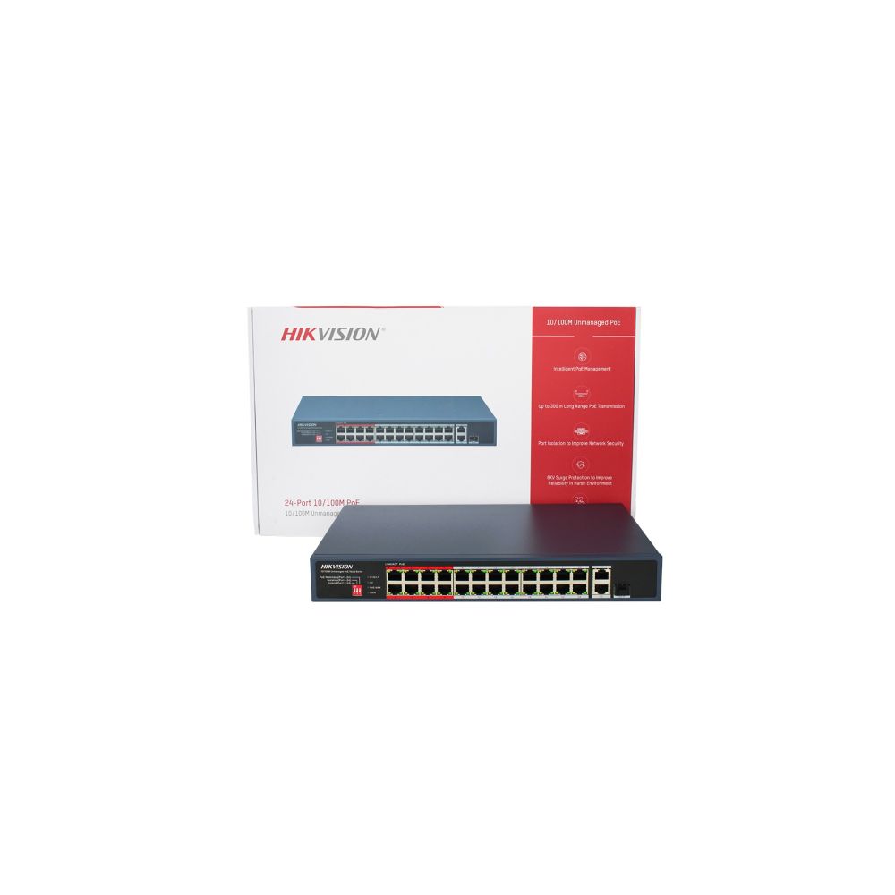 Switch Hikvision 24 Portas Poe Ds-0326p- E/m